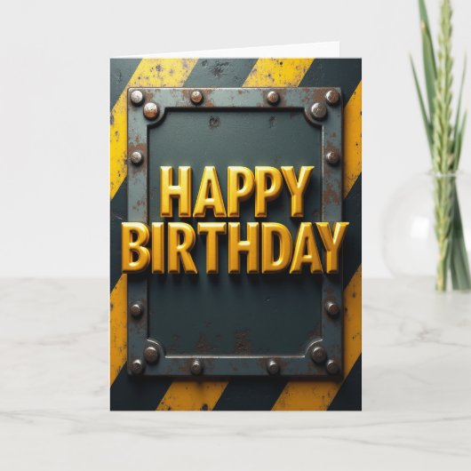 ゴールドレター 誕生日カード カード (正面)