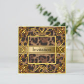 ゴールドレパードのパーティー招待状 招待状 (スタンド正面)