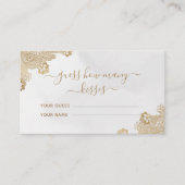 ゴールドレースクリーム キスの数を当てて！ ブライダルゲーム エンクロージャーカード (正面)