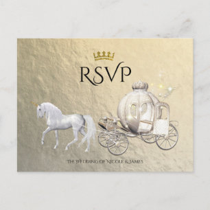 ゴールドロイヤルプリンセスストーリーブックカレッジRSVP インビテーションポストカード
