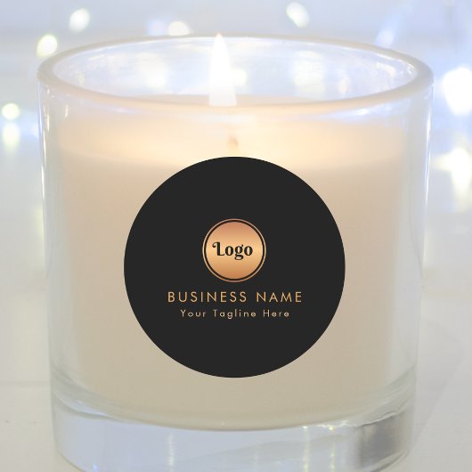 ゴールドロゴ & オーダーメイドテキスト ビジネス カンパニーブランド ラウンドシール