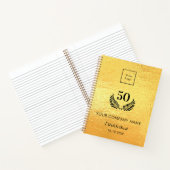 ゴールドロゴ ビジネス 年間サービス QRコード ノートブック (内部)