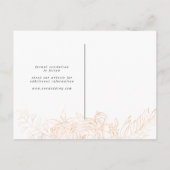 ゴールドロマンチックフラワーの「Save the Date」ポストカード ポストカード (裏面)