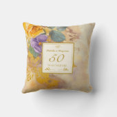 ゴールドローズバイオレット 50周年結婚記念日 クッション (裏面)