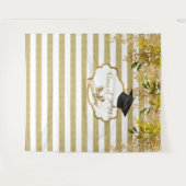 ゴールドローズ卒業写真用背景タペストリー タペストリー (正面(横))