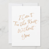 ゴールドローズ 「あなたなしでは結婚式はできない」 招待状 (正面)