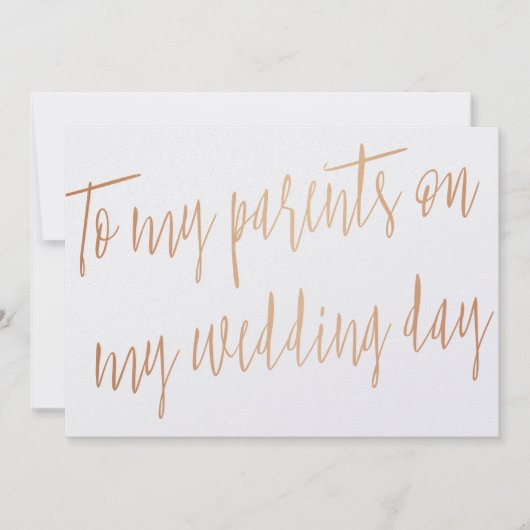 ゴールドローズ 「結婚式の日に両親へ」 招待状 (正面)