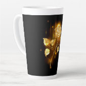 ゴールドローズ(金色のバラ) カフェラテマグ (左アングル)