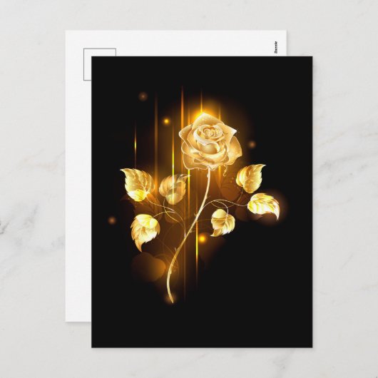 ゴールドローズ(金色のバラ) シーズンポストカード (正面/裏面)