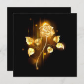 ゴールドローズ(金色のバラ) ノートカード (正面/裏面)