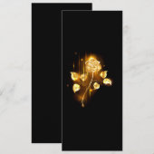 ゴールドローズ（金色のバラ） 招待状 (正面/裏面)