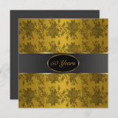 ゴールドローズ 50周年 ゴールデンウェディングアニバーサリー 招待状 (正面/裏面)