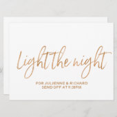 ゴールドローズ「Light the Night」スパークルズ サイン 招待状 (正面/裏面)