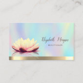 ゴールドロータスホログラフィックエレガント 名刺 (正面)