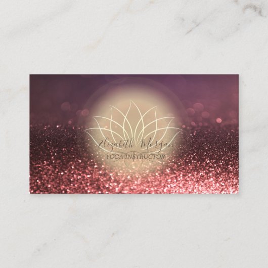 ゴールドロータスヨガインストラクター ボケ 名刺 (正面)
