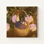 ゴールドンアワーブルーベリーバスケットスクエアノートブック ノートブック (裏面)