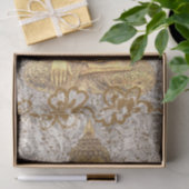 ゴールド仏陀ゴールデンフローラルフラワーズ 薄葉紙 (ギフト)