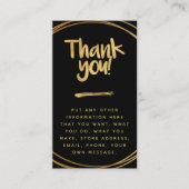 ゴールド効果のカスタマー感謝ソーシャルリンク エンクロージャーカード (正面)