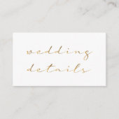 ゴールド効果のスクリプト、詳細は白 エンクロージャーカード (正面)