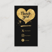 ゴールド効果の顧客感謝ハート挿入カード エンクロージャーカード (正面)