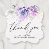 ゴールド多肉植物グリーンウェディングサンクスギフト フェイバータグ (正面)