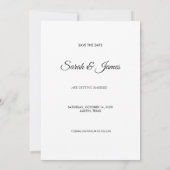 ゴールド大理石の結婚式延期カード セーブザデート (裏面)