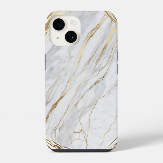 ゴールド大理石 iPhoneケース (裏面)
