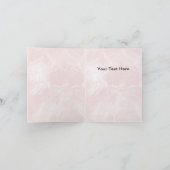 ゴールド幾何学フレーム ピンク大理石 結婚式 お礼 サンキューカード (内部)