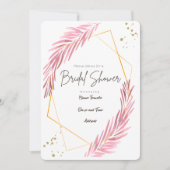 ゴールド幾何学的な結婚前お茶会の招待状 招待状 (正面)