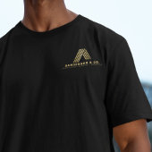 ゴールド建設従業員スタッフブラック Tシャツ