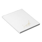 ゴールド手書きスクリプトのタイポグラフィ ノートパッド (アングル)