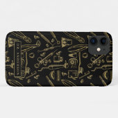 ゴールド柄モノグラム歯科デザイン Case-Mate iPhoneケース (裏面(横))