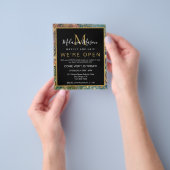 ゴールド水彩と星雲のマンダラ チラシ (手)