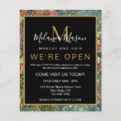 ゴールド水彩と星雲のマンダラ チラシ (正面)