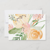 ゴールド水彩花 | ベビーシャワー ブック リクエスト 招待状 (裏面)