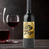 ゴールド流体ロゴ画像ビジネス ワインラベル