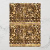 ゴールド箔のエジプトをテーマにしたパーティー 箔招待状 (裏面)