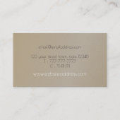 ゴールド箔のエレガントなゾウのモダン名刺 名刺 (裏面)