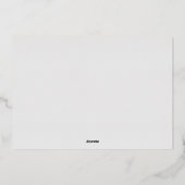 ゴールド箔のエンゲージメント・セーブ・ザ・デート 箔招待状 (裏面)