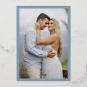 ゴールド箔のセーブ・ザ・デート 現代の招待状カード 箔招待状 (裏面)