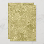 ゴールド箔のフォーマルな新年の招待状 招待状 (正面/裏面)