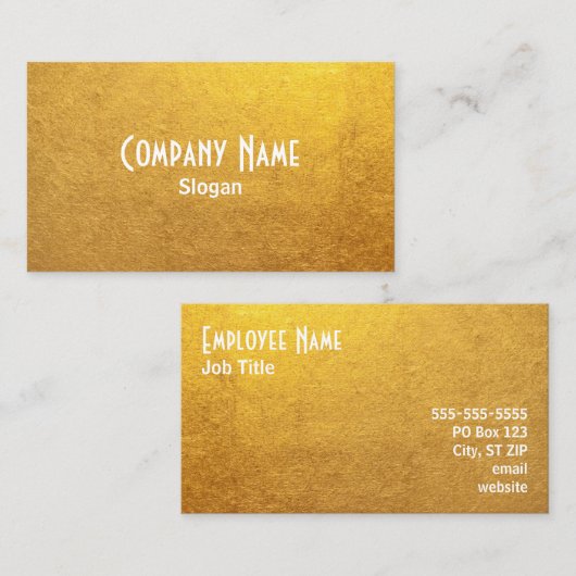 ゴールド箔の写真 名刺 (正面/裏面)