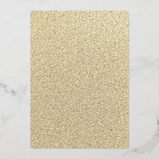 ゴールド箔の花柄 50周年記念 箔招待状 (裏面)