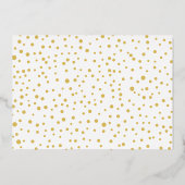 ゴールド箔の「JOY」と赤い実のクリスマス写真 箔シーズンカード (裏面)