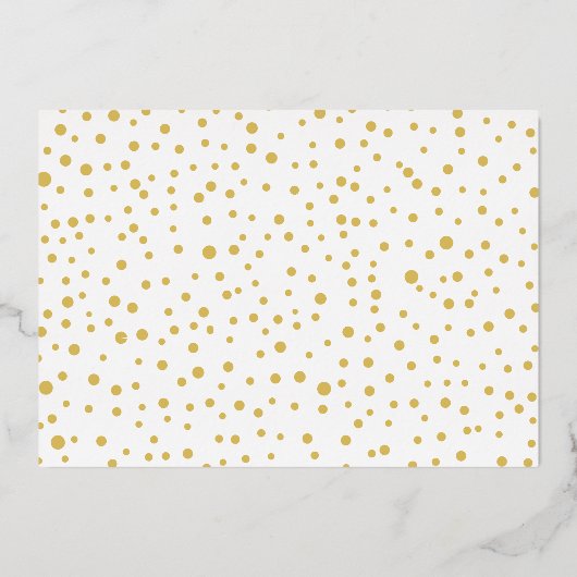 ゴールド箔の「JOY」と赤い実のクリスマス写真 箔シーズンカード (裏面)