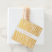 ゴールド箔アニマルストライプギフトタグ フェイバータグ (箱)
