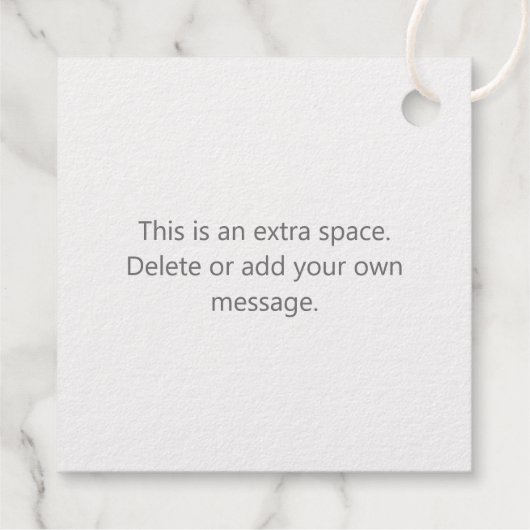 ゴールド箔カスタム プレーンホワイト エレガント フェイバータグ (裏面)