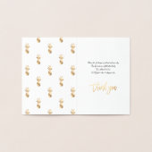 ゴールド箔パイナップル、ありがとうございます 箔カード (内部)