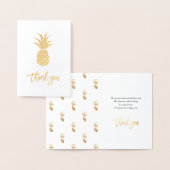 ゴールド箔パイナップル、ありがとうございます 箔カード (ディスプレー)