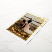 ゴールド箔フレーム 結婚式 お礼カード 箔招待状 (回転した状態)